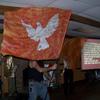 Eric Flying the "Holy Spirit Fire" Silk Flag
