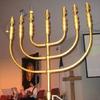 The Menorah that Gene brought for us to use - It was used in the Wilderness Tabernacle at the Holy land Experience in Orlando