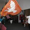 Phil with our 'Holy Spirit Fire" Flag