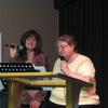 Terri and Teresa singing a song of appreciation for their Pastors