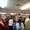 Bobby sounding the Shofar