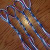 Blue, Red & White with Silver Beads (Patriotic Tzitzit)